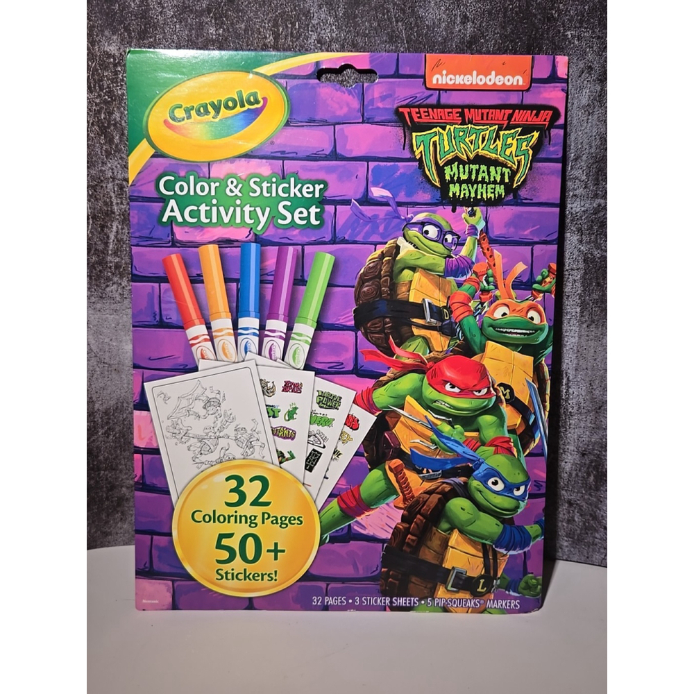 Crayola Teenage Mutant Ninja Turtles Coloring/Sticker Activity Set Markers (160)